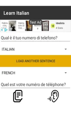 Learn Italian android App screenshot 1